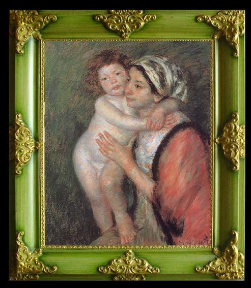 framed  Mary Cassatt Mother and son, Ta119-2